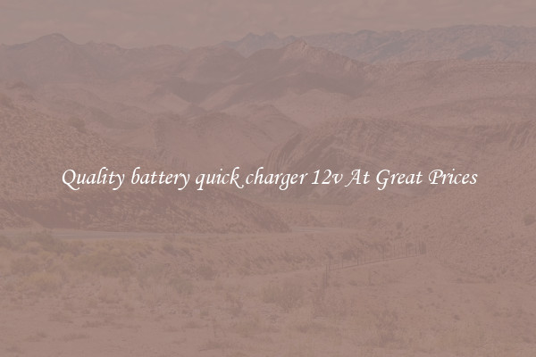 Quality battery quick charger 12v At Great Prices