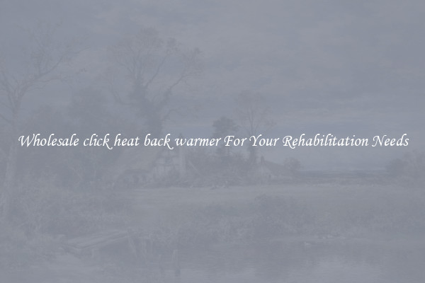 Wholesale click heat back warmer For Your Rehabilitation Needs