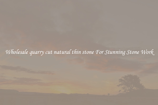 Wholesale quarry cut natural thin stone For Stunning Stone Work