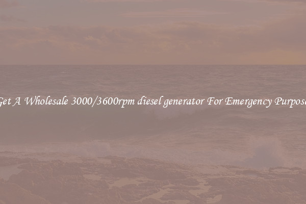 Get A Wholesale 3000/3600rpm diesel generator For Emergency Purposes