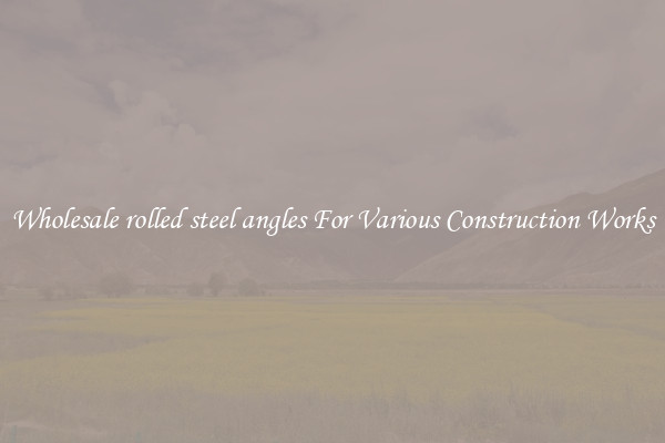 Wholesale rolled steel angles For Various Construction Works