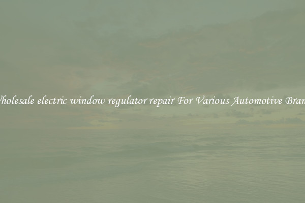 Wholesale electric window regulator repair For Various Automotive Brands