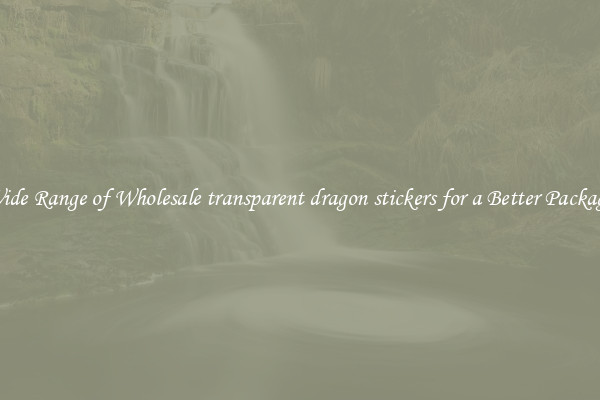 A Wide Range of Wholesale transparent dragon stickers for a Better Packaging 
