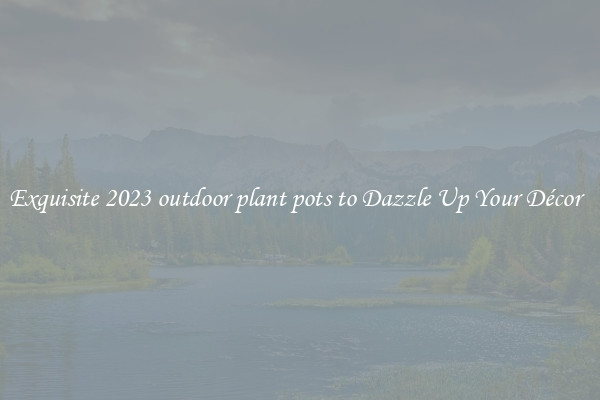 Exquisite 2023 outdoor plant pots to Dazzle Up Your Décor  