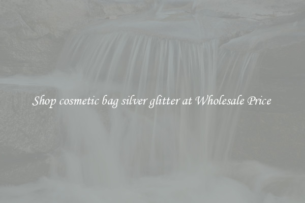 Shop cosmetic bag silver glitter at Wholesale Price 