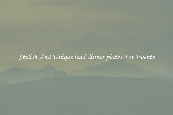 Stylish And Unique lead dinner plates For Events