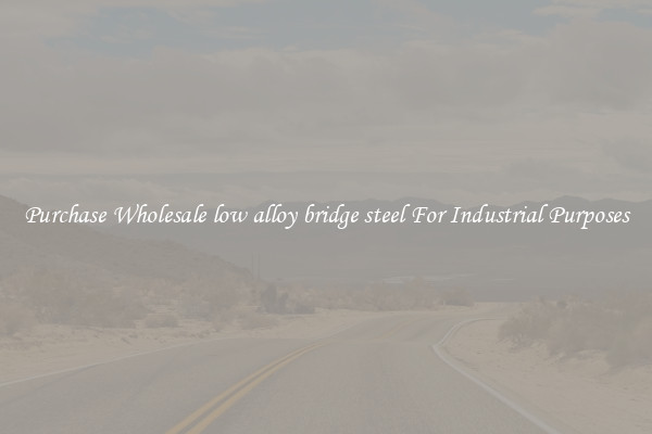 Purchase Wholesale low alloy bridge steel For Industrial Purposes
