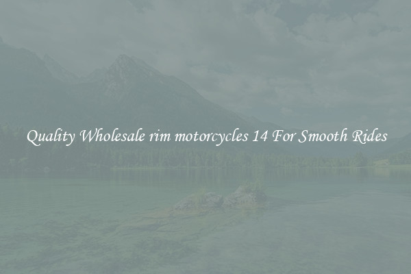 Quality Wholesale rim motorcycles 14 For Smooth Rides