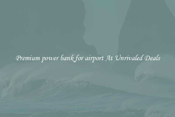 Premium power bank for airport At Unrivaled Deals