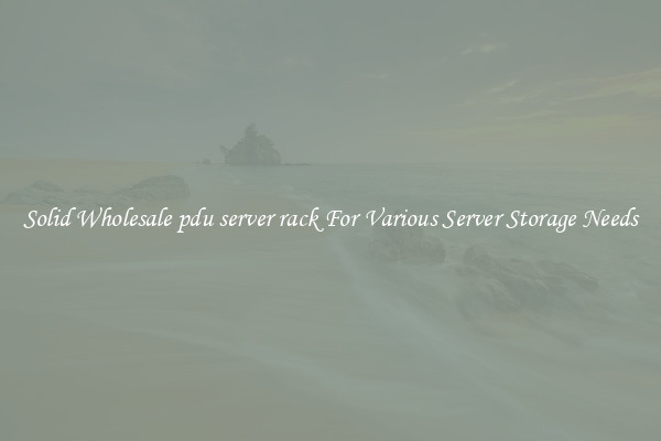 Solid Wholesale pdu server rack For Various Server Storage Needs