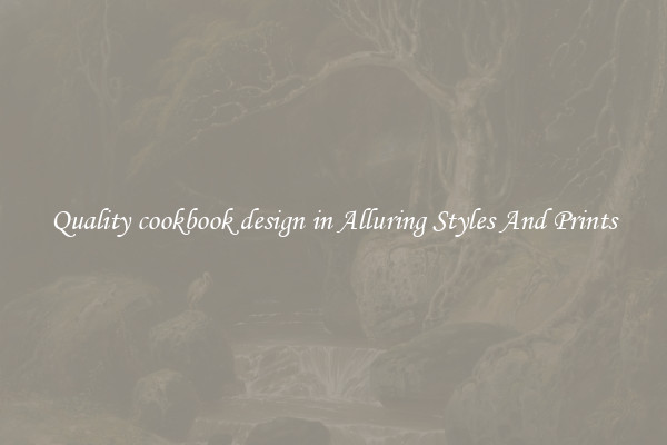 Quality cookbook design in Alluring Styles And Prints