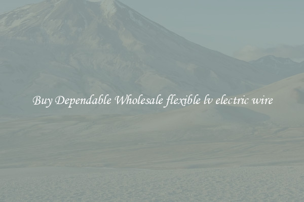 Buy Dependable Wholesale flexible lv electric wire