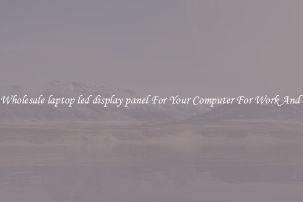 Crisp Wholesale laptop led display panel For Your Computer For Work And Home